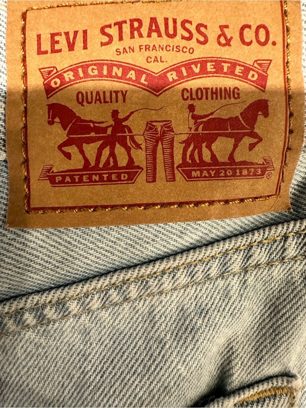 Levi's Twisted Icon Light Blue Button-Front Denim Mini Skirt Size 30 NWOT - Picture 9 of 9